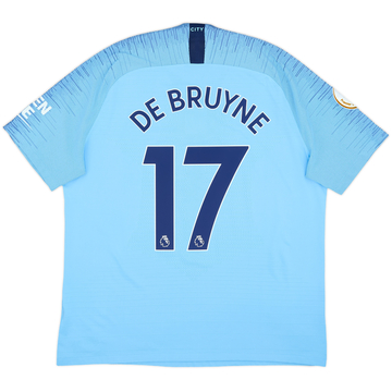 2018-19 Manchester City Authentic Home Shirt De Bruyne #17 - 5/10 - (XL)
