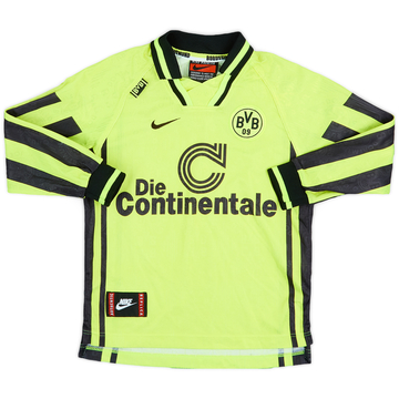 1996-97 Borussia Dortmund Home L/S Shirt - 10/10 - (S.Boys)