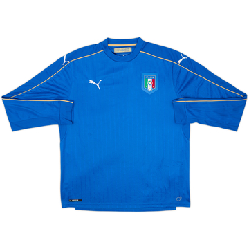 2016-17 Italy Home L/S Shirt - 9/10 - (XL)