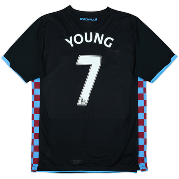 Camiseta de visitante versión jugador del Aston Villa 2010-11 Young #7 - 7/10 - (L)