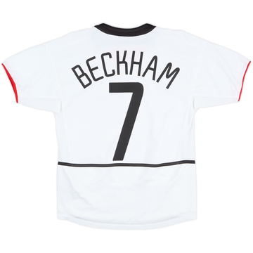 2002-03 Manchester United Away Shirt Beckham #7 - 7/10 - (L.Boys)