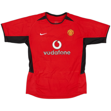 2002-04 Manchester United Home Shirt - 8/10 - (L.Boys)