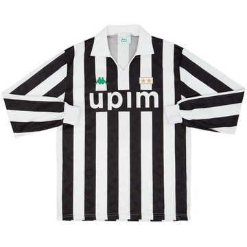 1991-92 Juventus Home L/S Shirt - 8/10 - (M)