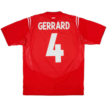 2004-06 England Away Shirt Gerrard #4 - 5/10 - (L)