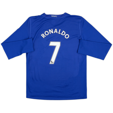 2008-09 Manchester United Third L/S Shirt Ronaldo #7 - 8/10 - (L.Boys)