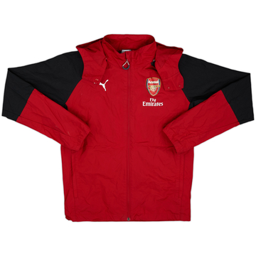 2017-18 Arsenal Puma Hooded Rain Jacket - 8/10 - (S)