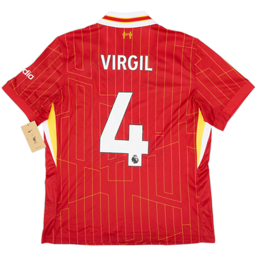 2024-25 Liverpool Home Shirt Virgil #4 (L)