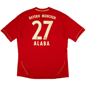 2011-13 Bayern Munich Home Shirt Alaba #27 - 7/10 - (XXL)