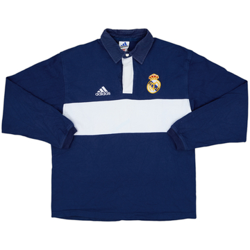 2000-01 Real Madrid adidas Polo L/S Shirt - 9/10 - (XL)