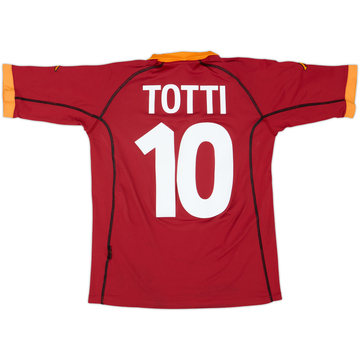 2001-02 Roma Home Shirt Totti #10 - 6/10 - (M)