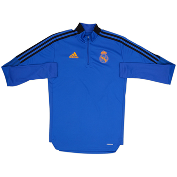 2021-22 Real Madrid adidas 1/4 Zip Drill Top - 9/10 - (S)