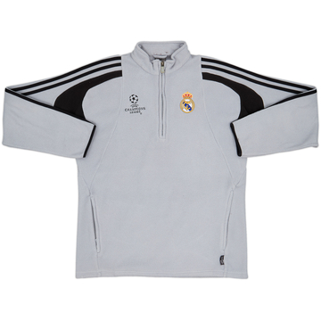 2004-05 Real Madrid adidas CL 1/4 Zip Fleece Top - 9/10 - (M)