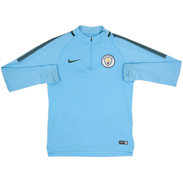 2017-18 Manchester City Nike 1/4 Zip Drill Top - 5/10 - (S)