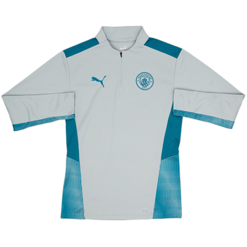 2021-22 Manchester City Puma 1/4 Zip Training Top - 8/10 - (S)