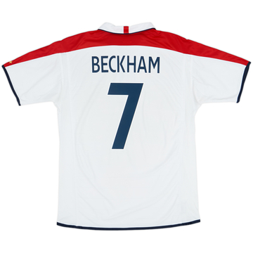 2003-05 England Home Shirt Beckham #7 - 6/10 - (L)
