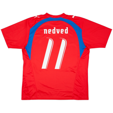 2006-08 Czech Republic Basic Home Shirt Nedved #11 - 8/10 - (L)