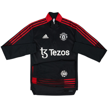 2021-22 Manchester United adidas 1/4 Zip Tracksuit - 8/10 - (S)