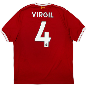 2017-18 Liverpool 125 Years Home Shirt Virgil #4 - 5/10 - (L)