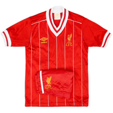 1982-85 Liverpool Home Shirt & Shorts - 7/10 - (L.Boys)