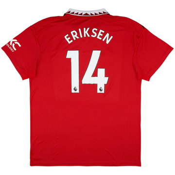 2022-23 Manchester United Home Shirt Eriksen #14 - 7/10 - (XXL)