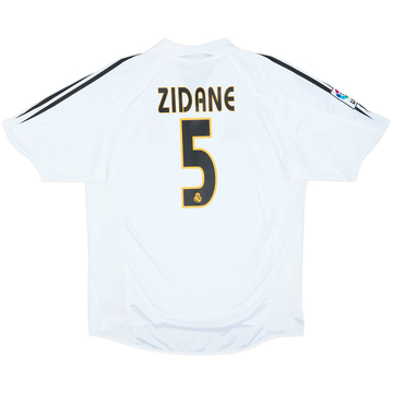 2004-05 Real Madrid Home Shirt Zidane #5 - 8/10 - (L)