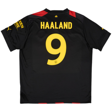 2022-23 Manchester City Away Shirt Haaland #9 - 10/10 - (XL)