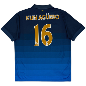 2014-15 Manchester City Away Shirt Kun Aguero #16 - 9/10 - (XL)