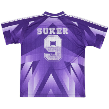 1996-97 Real Madrid Taquy Away Shirt Suker #9 - 5/10 - (L)
