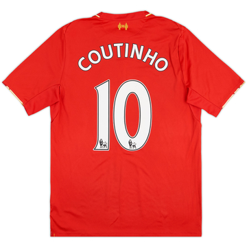 2015-16 Liverpool Home Shirt Coutinho #10 - 8/10 - (S)