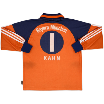 2000-01 Bayern Munich GK Shirt Khan #1 - 7/10 - (Y)