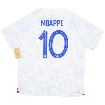 2022-23 France Authentic Away Shirt Mbappe #10 (XL)