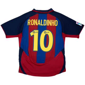 2003-04 Barcelona Home Shirt Ronaldinho #10 - 8/10 - (L)