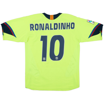 2005-06 Barcelona Away Shirt Ronaldinho #10 - 8/10 - (M)