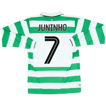 2004-05 Celtic Home L/S Shirt Juninho #7 - 10/10 - (S)