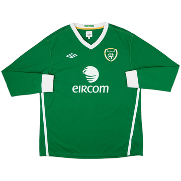 2010-11 Ireland Home L/S Shirt - 8/10 - (XXL)