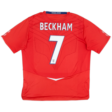 2008-10 England Away Shirt Beckham #7 - 5/10 - (XXL)