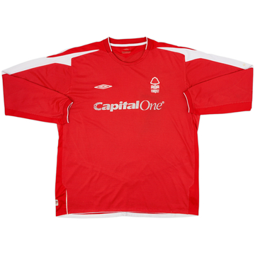 2004-06 Nottingham Forest Home L/S Shirt - 4/10 - (XXL)