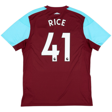 2017-18 West Ham Home Shirt Rice #41 - 8/10 - (XL)