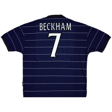 1999-00 Manchester United Away Shirt Beckham #7 - 9/10 - (XXL)