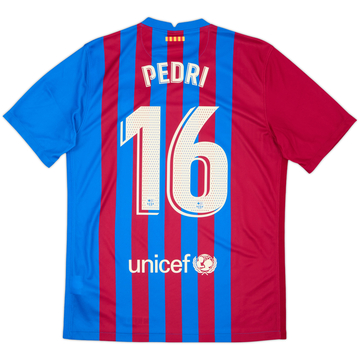 2021-22 Barcelona Home Shirt Pedri #16 - 9/10 - (M)