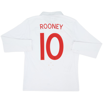 2009-10 England Home L/S Shirt Rooney #10 - 6/10 - (M)