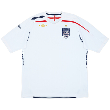 2007-09 England Home Shirt - 4/10 - (XXL)
