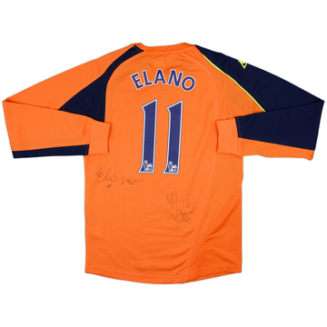 2008-09 Manchester City Signed Third L/S Shirt Elano #11 - 8/10 - (S)