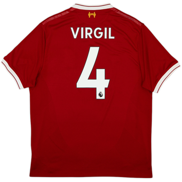 2017-18 Liverpool 125 Years Home Shirt Virgil #4 - 6/10 - (L)