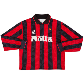 1993-94 AC Milan Home L/S Shirt - 5/10 - (XL.Boys)