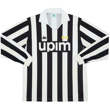 1989-90 Juventus Basic Home L/S Shirt - 5/10 - (XL)
