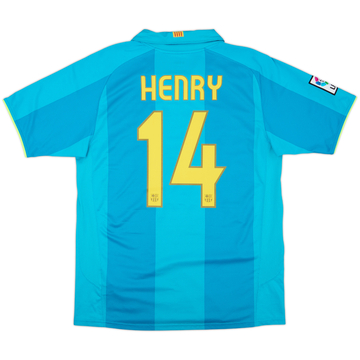 2007-09 Barcelona Away Shirt Henry #14 - 8/10 - (M)