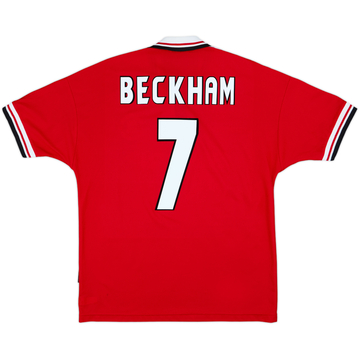 1998-00 Manchester United Home Shirt Beckham #7 - 8/10 - (L)