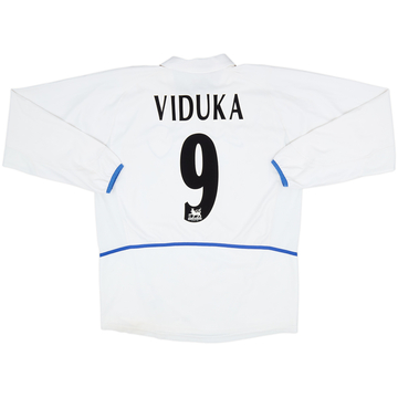 2002-03 Leeds United Home L/S Shirt Viduka #9 - 8/10 - (L)