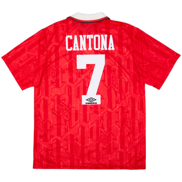 1992-94 Manchester United Home Shirt Cantona #7 - 8/10 - (XL)